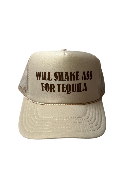 Will Shake Ass For Tequila Trucker Hat - Funny Trucker Hats