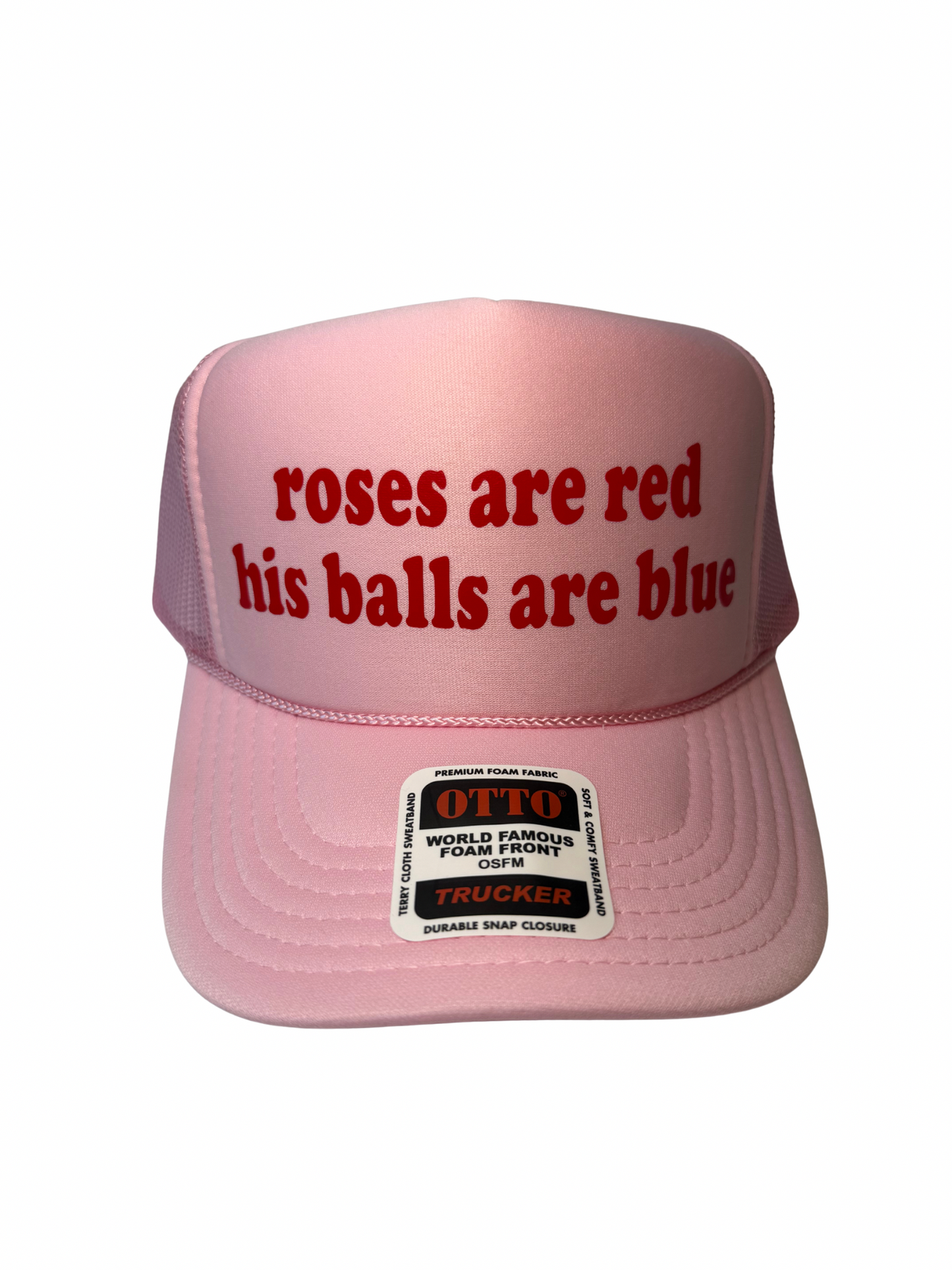 Roses Are Red His Balls Are Blue Trucker Hat - Funny Trucker Hats