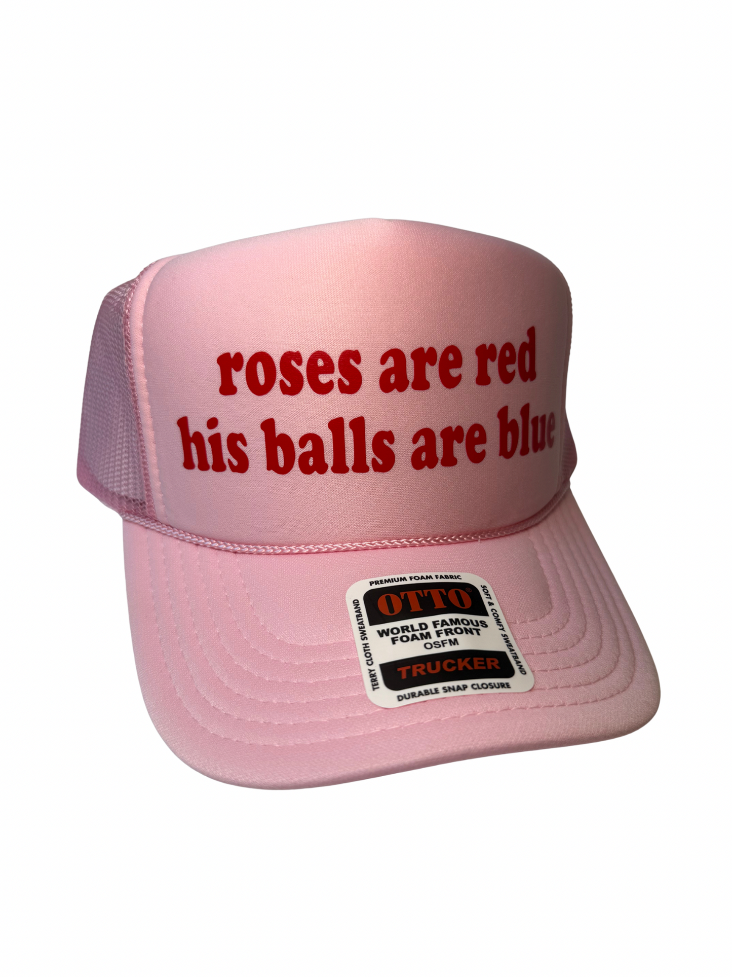 Roses Are Red His Balls Are Blue Trucker Hat - Funny Trucker Hats