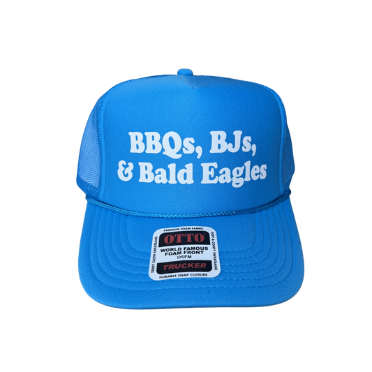 BBQs, BJs, & Bald Eagles Trucker Hat - Funny Trucker Hats