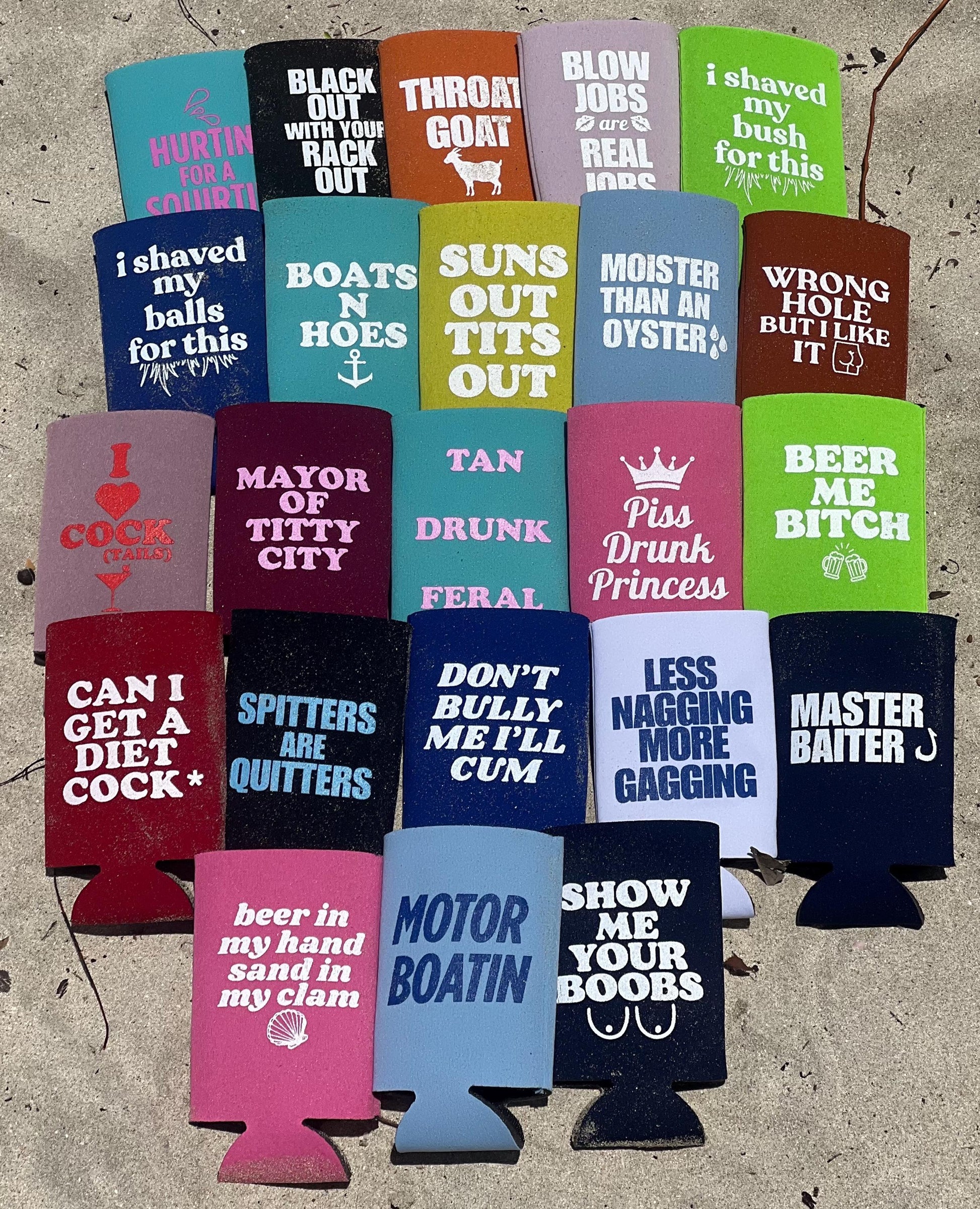 Unhinged Single Koozies - Funny Drink Coolers