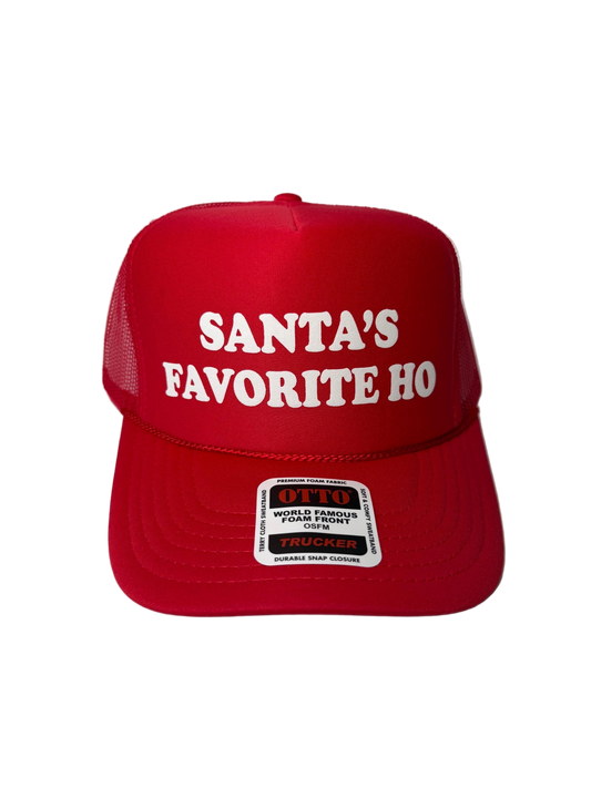 Santa’s Favorite Ho Trucker Hat - Funny Christmas Hats