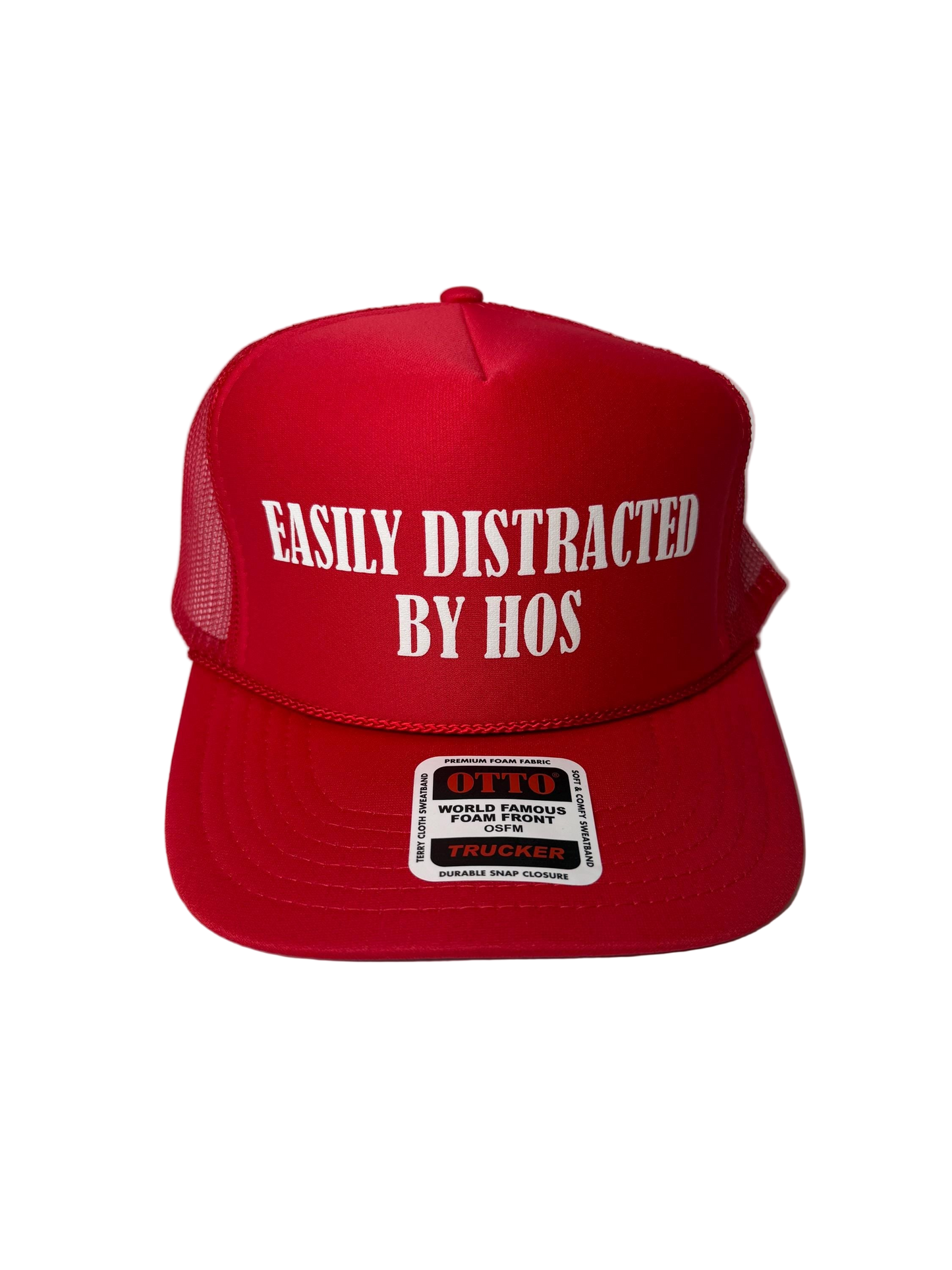 Easily Distracted By Hos Trucker Hat - Funny Christmas Hats