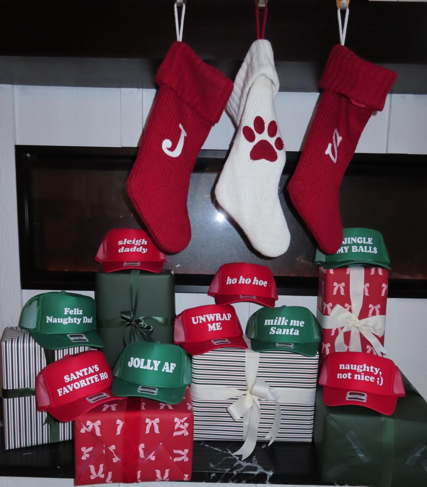 CHRISTMAS Trucker Hat Roulette Pack Unhinged - Funny Christmas Themed Trucker Hats