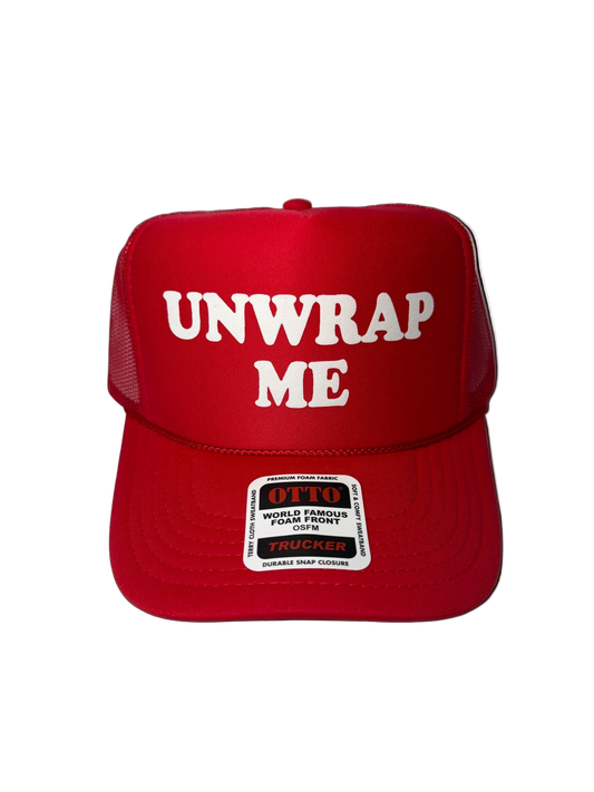 Unwrap Me Trucker Hat - Funny Christmas Hats