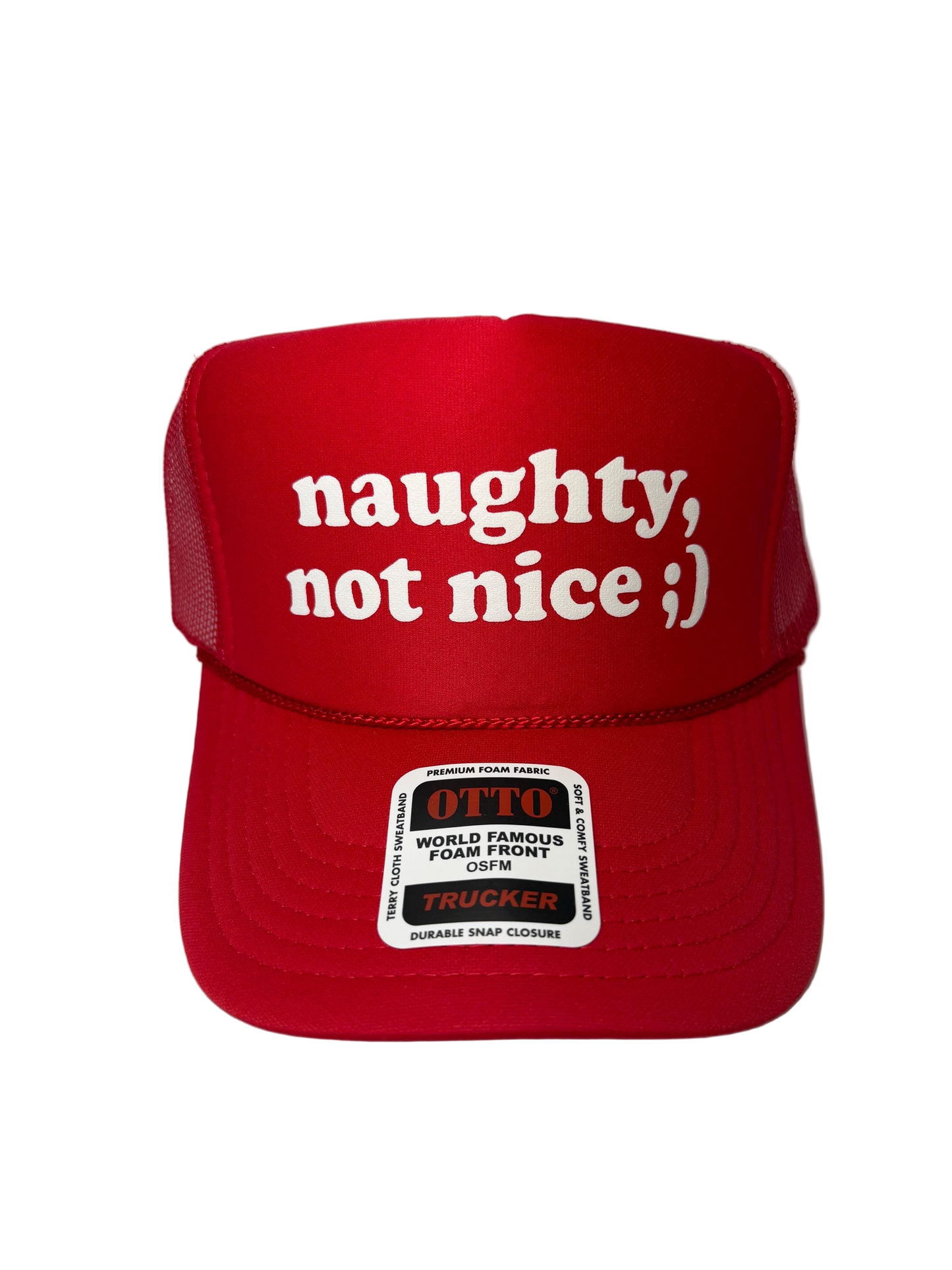 Naughty Not Nice ;) Trucker Hat - Funny Christmas Hats