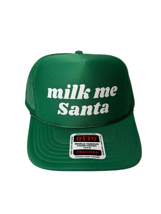 Milk Me Santa Trucker Hat - Funny Christmas Hats