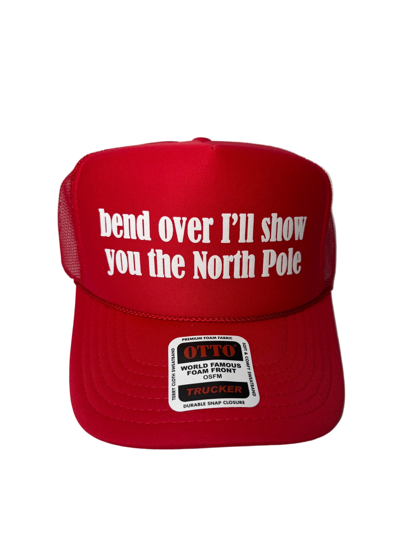 Bend Over I’ll Show You The North Pole Trucker Hat - Funny Christmas Hats