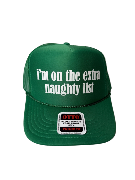 I’m On The Extra Naughty List Trucker Hat - Funny Christmas Hats
