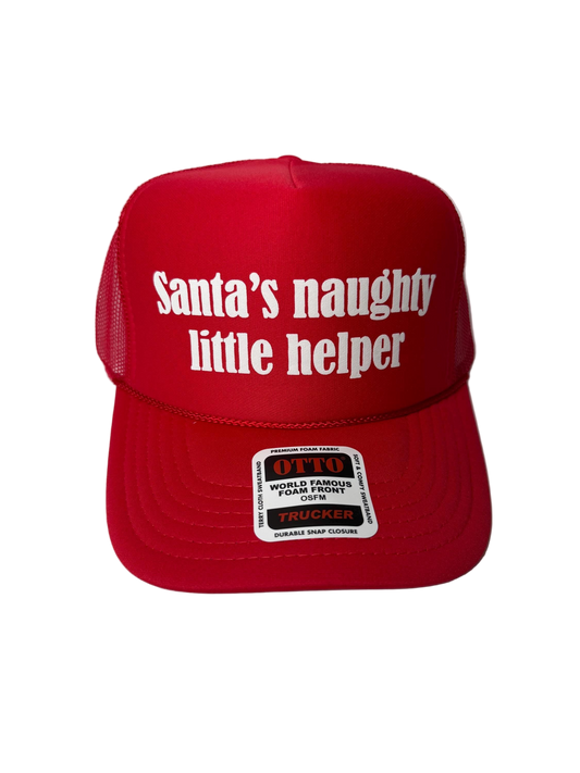 Santa’s Naughty Little Helper Trucker Hat - Funny Christmas Hats