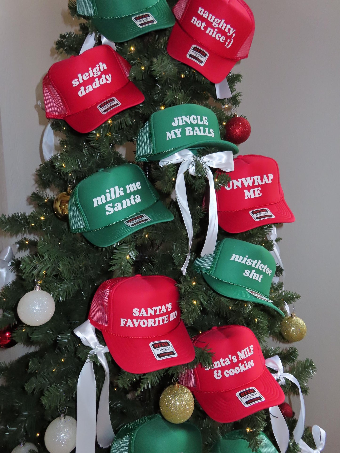 CHRISTMAS Trucker Hat Roulette Pack Unhinged - Funny Christmas Themed Trucker Hats