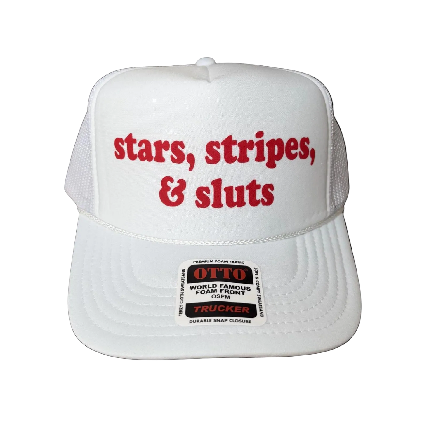 Stars, Stripes, and Sluts Trucker Hat - Funny Trucker Hats