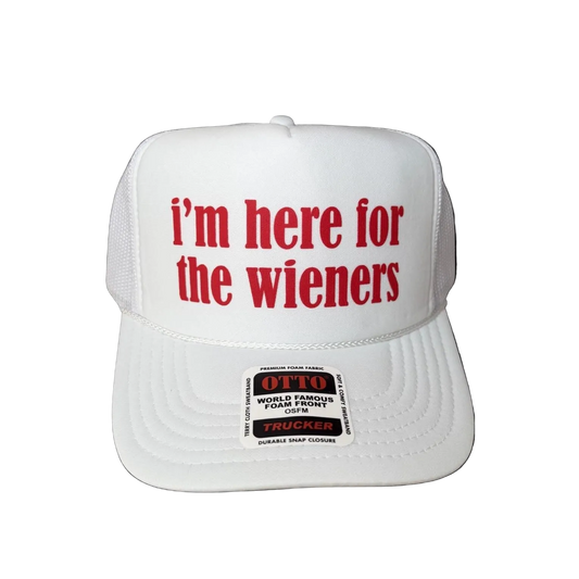 I’m Here For The Wieners Trucker Hat - Funny Trucker Hats
