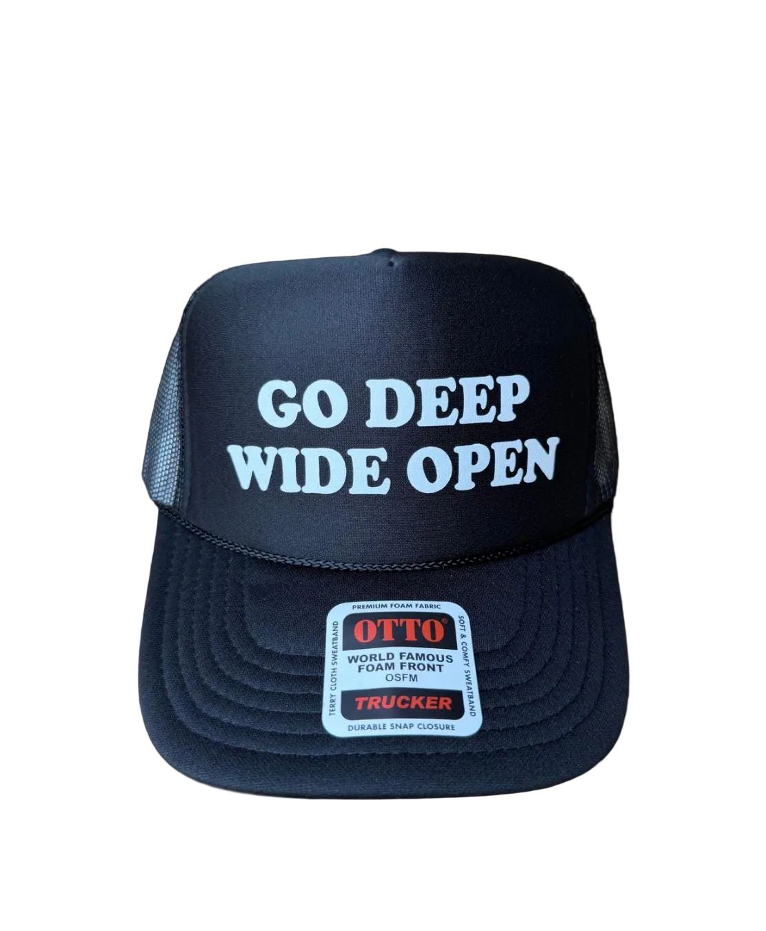 Go Deep Wide Open Trucker Hat - Funny Trucker Hats